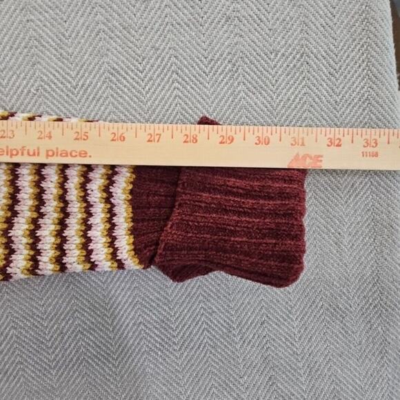 Pink Rose Women's Size Large Brown Striped V Neck Cropped Pullover Sweater NWT - Picture 7 of 13